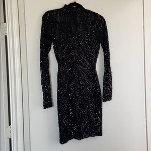Black sequin dress